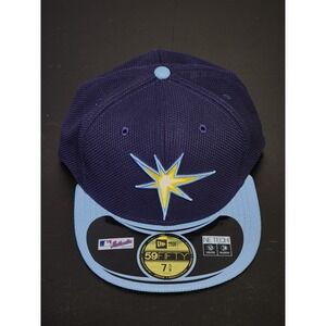 Tampa Bay Rays Size 7 5/8 New Era‎ 59Fifty Fitted Diamond Era MLB Authentic Hat